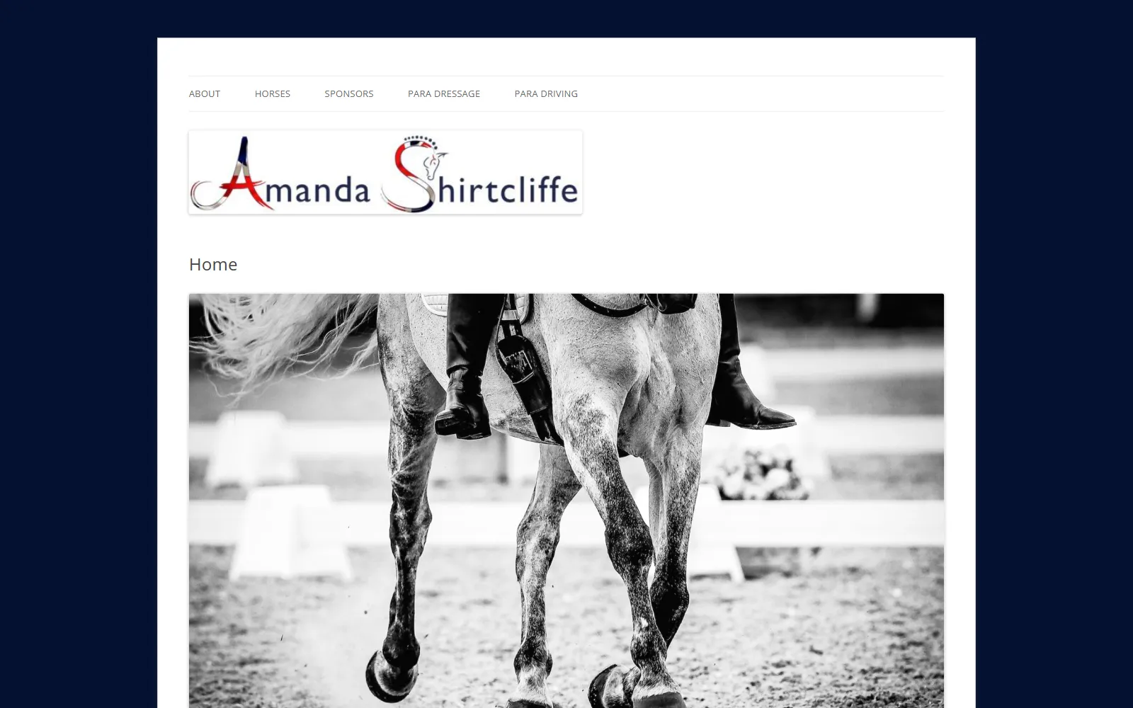 The previous site: a simple WordPress site with the basics.